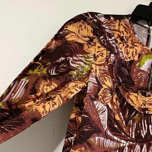 Walter Baker Womens Jayden Brown Long Sleeve RuffledTop Size Small - Picture 10 of 12